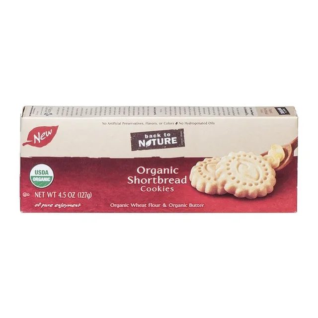 Organic Shortbread Cookies by Back to Nature - Tier C kids snack