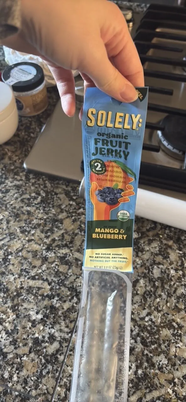 organic FRUIT JERKY MANGO & BLUEBERRY by Solely - Tier B kids snack