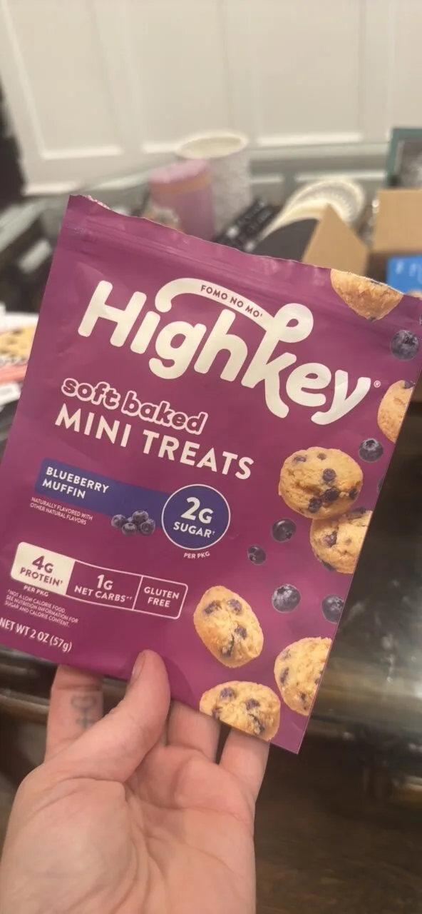 soft baked MINI TREATS Blueberry Muffin by HighKey - Tier A kids snack