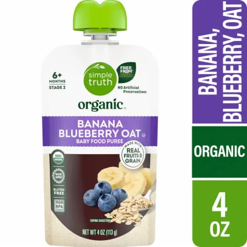 Organic Blueberry Oat Banana by Square Baby - Tier B kids snack