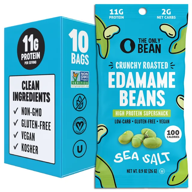 Crunchy Roasted Edamame — Sea Salt by The Only Bean - Tier B kids snack