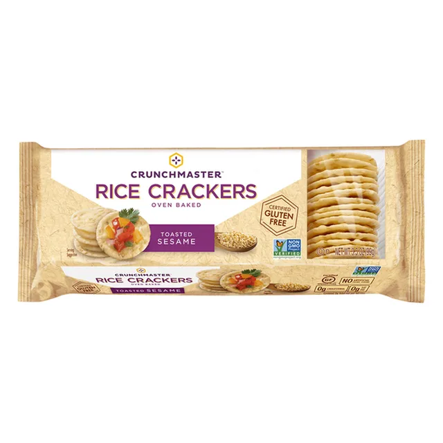 Toasted Sesame Rice Crackers by Crunch Master - Tier A kids snack