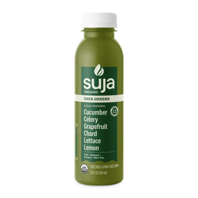 Suja Organic Uber Greens (Cold-Pressed Juice) — 18-pack case by Suja Organic - Tier B kids snack