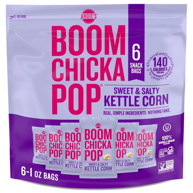Sweet & Salty Kettle Corn Mini Bags by Angie's BOOMCHICKAPOP - Tier D kids snack