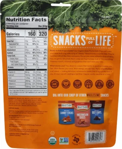 Kale Chips — Zesty Nacho by Rhythm Superfoods - Tier C kids snack