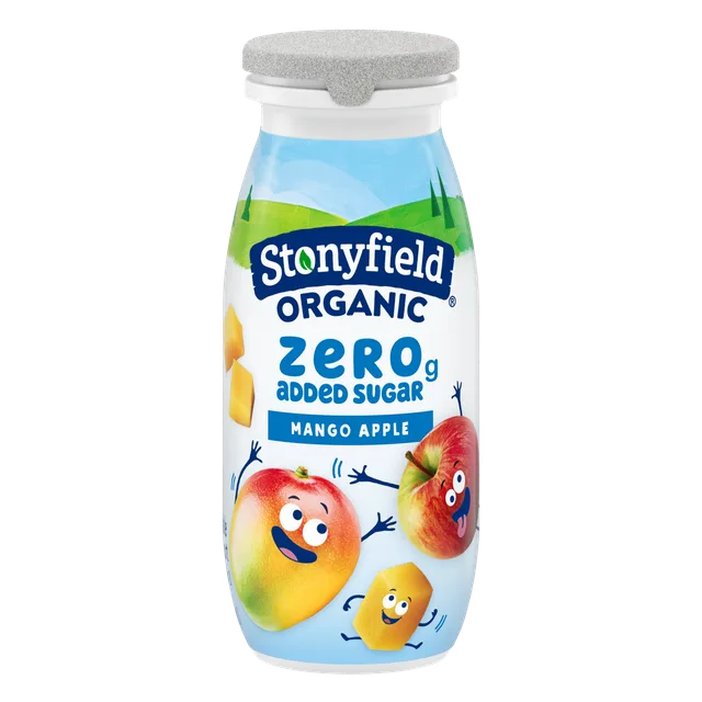 Organic Kids Zero Grams Added Sugar Mango Apple Lowfat Yogurt Smoothies, 3.1 fl.oz by Stonyfield - Tier B kids snack