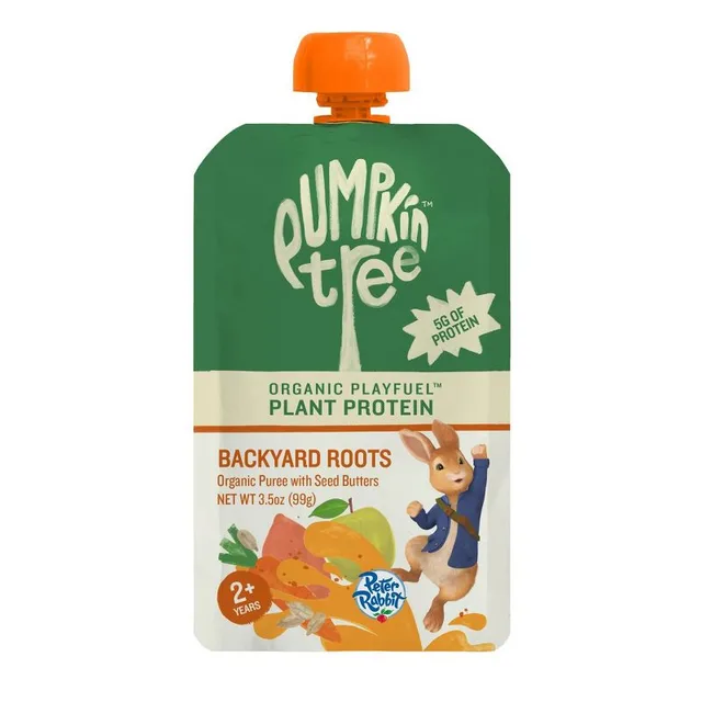 Peter Rabbit Organics Pumpkin Tree Organic Playfuel Plant Protein Backyard Roots Pouch by Peter Rabbit Organics - Tier B kids snack