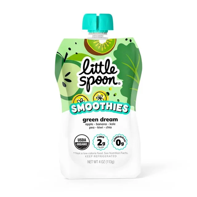Little Spoon Green Dream Organic Kids' Smoothie - 4oz Refrigerated Pouch by Little Spoon - Tier B kids snack
