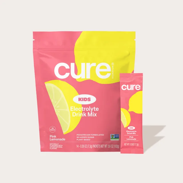 Cure Kids Electrolyte Drink Mix - Pink Lemonade by Cure Hydration Kids - Tier B kids snack