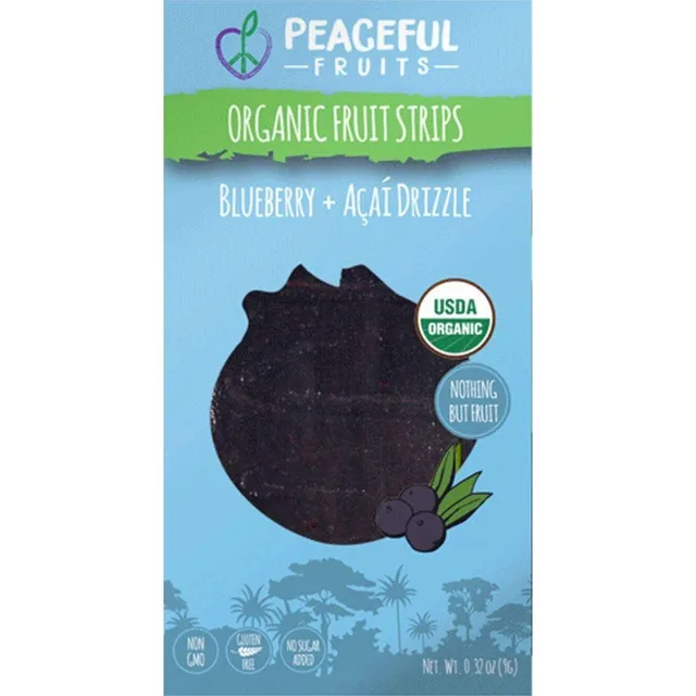 Organic Blueberry Fruit Strip by Peaceful Fruits - Tier B kids snack