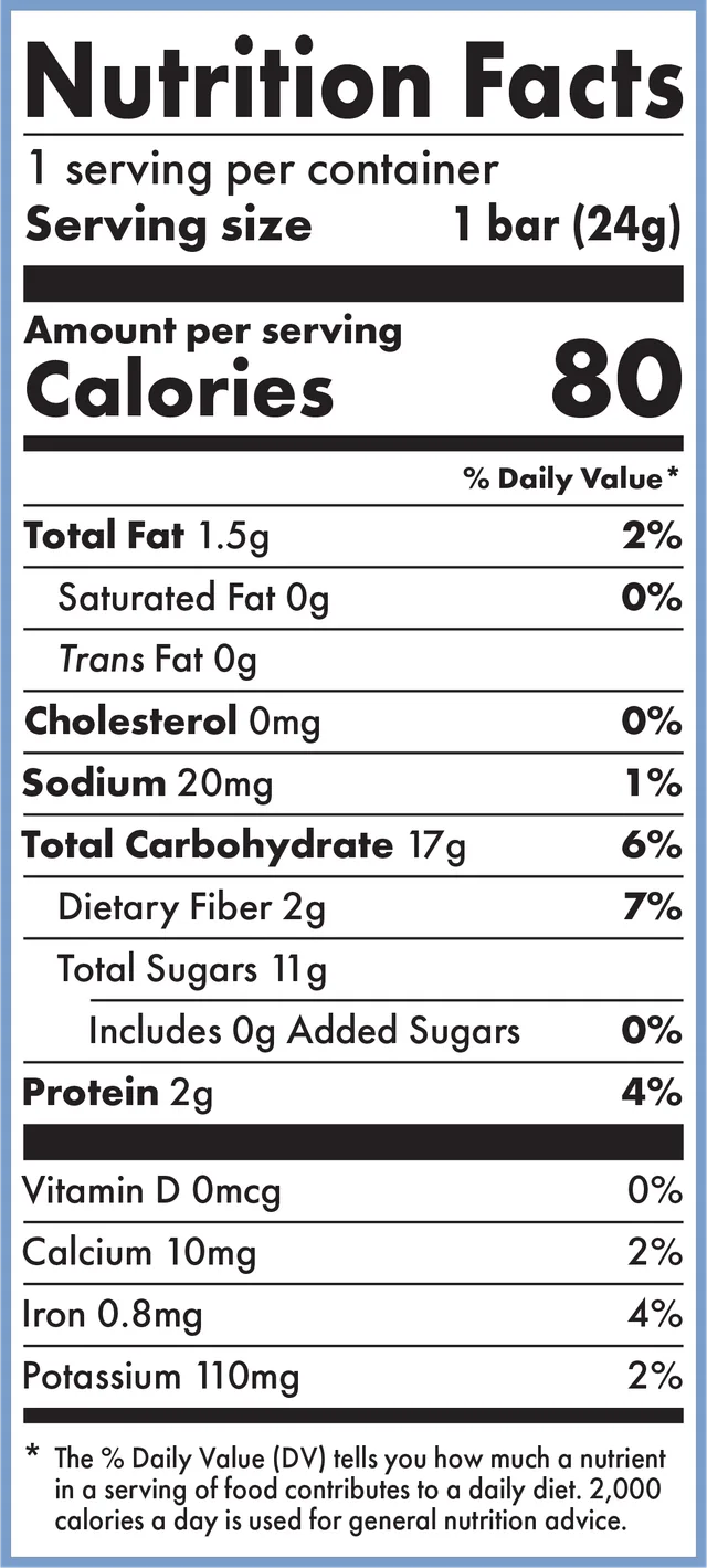 Blueberry Blast Kids Bar by Skout Organic - Tier B kids snack