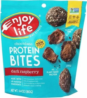 Chocolate protein bites dark raspberry by Enjoy Life - Tier E kids snack