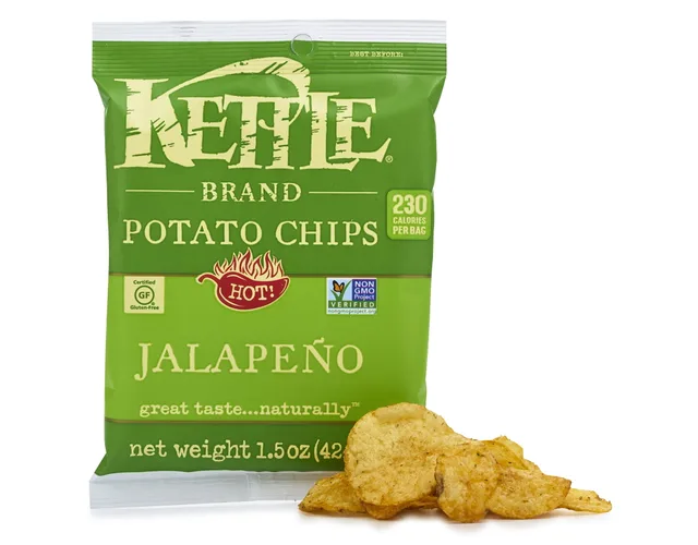 Potato Chips, Jalapeno Kettle Chips by Kettle Brand - Tier A kids snack