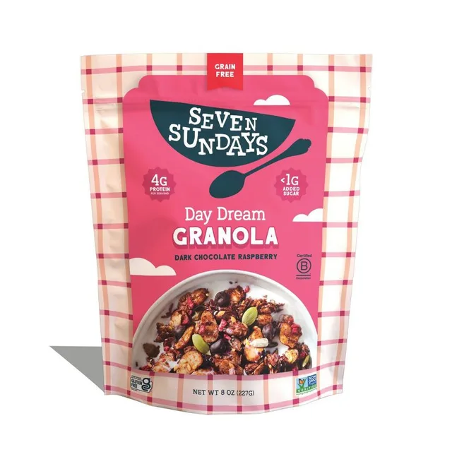 Seven Sundays Day Dream Dark Chocolate Raspberry Gluten Free Granola by Seven Sundays - Tier C kids snack
