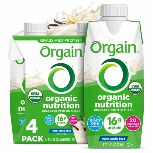 Grass Fed Protein; Vanilla Bean by Orgain - Tier C kids snack
