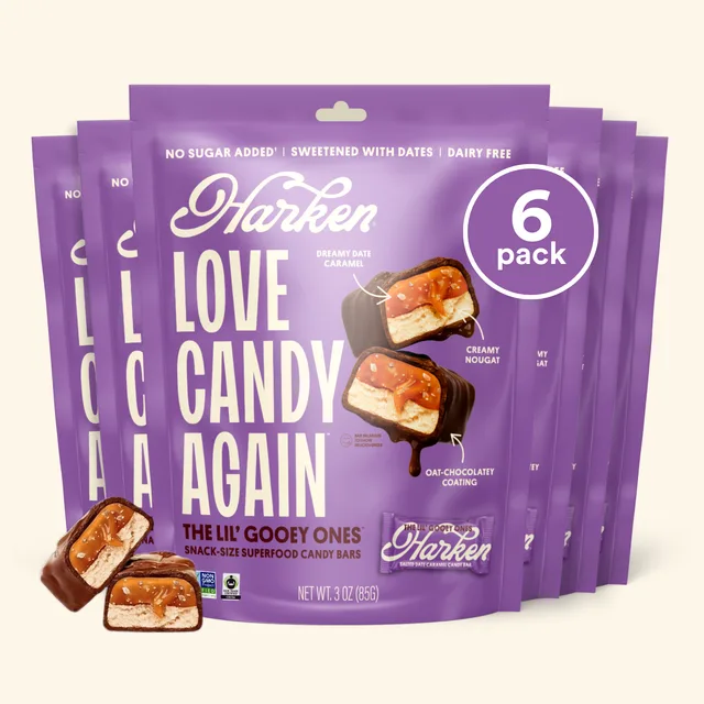 Harken The Lil' Gooey Ones - Date Caramel Mini Candy Bars by Harken Sweets - Tier B kids snack
