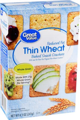 Thin Wheat Baked Snack Crackers by Great Value - Tier D kids snack