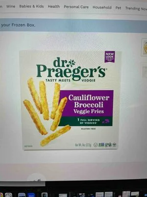 Cauliflower Broccoli Veggie Fries by Dr. Praeger's - Tier B kids snack
