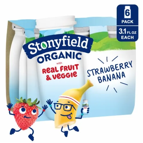 Organic Kids Strawberry Banana Lowfat Yogurt Pouch by Stonyfield - Tier D kids snack