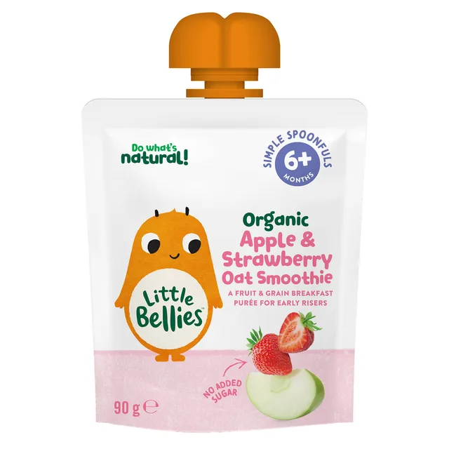 Apple & Strawberry Oat Smoothie by Little Bellies - Tier B kids snack