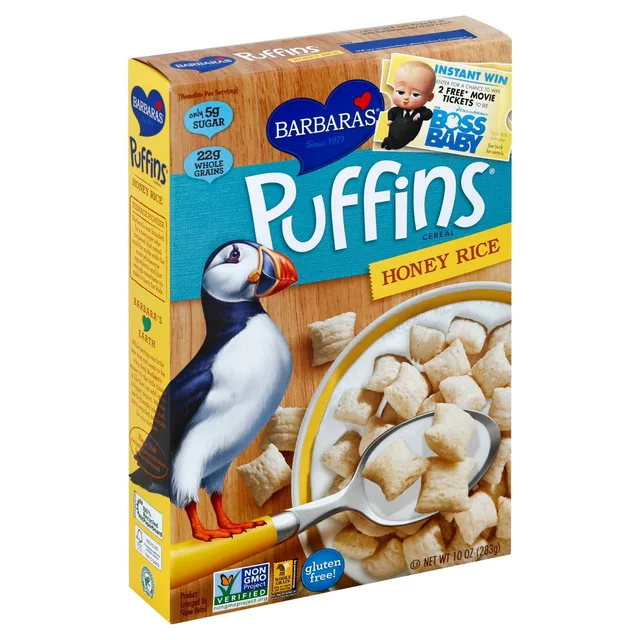 Barbara's Honey Rice Puffins Cereal by Barbara's - Tier E kids snack