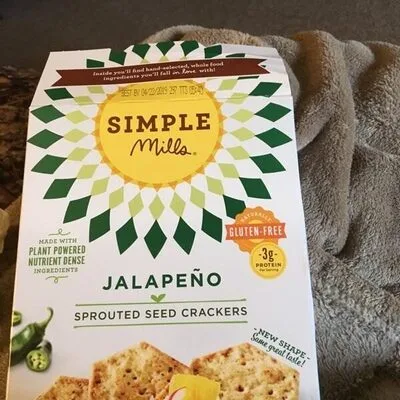 Jalapeno Sprouted Seed Crackers by Simple Mills - Tier B kids snack