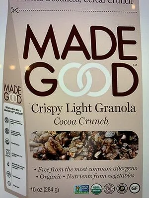 Organic Crispy Light Granola Cocoa Crunch by MadeGood - Tier E kids snack