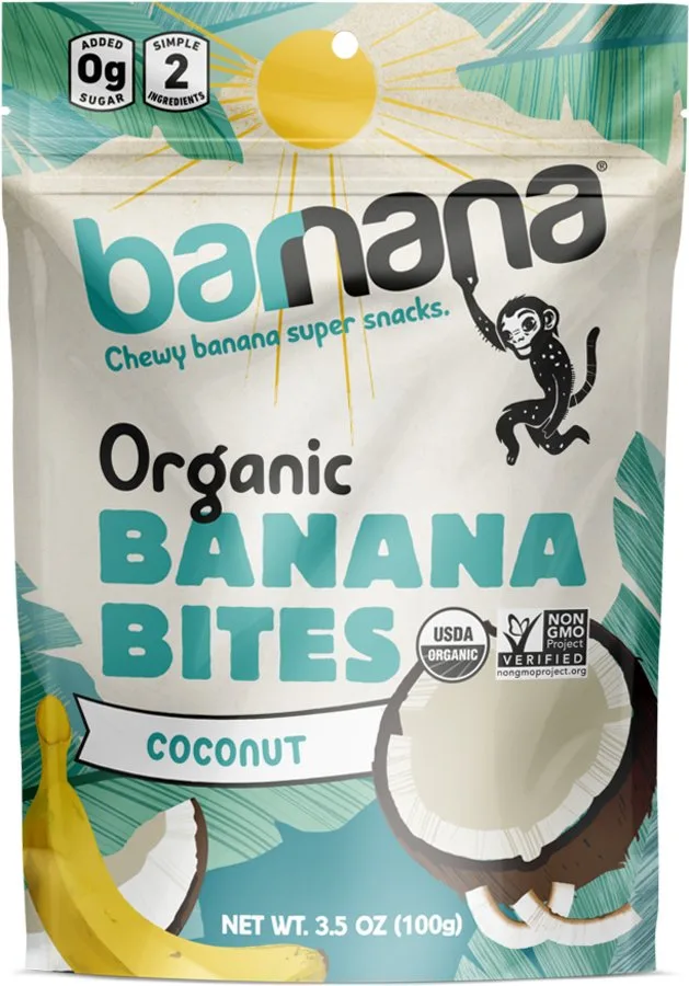 Coconut Chewy Banana Bites by Barnana - Tier B kids snack