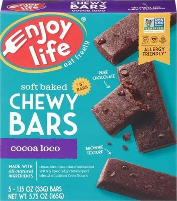 Cocoa loco soft baked chewy bars by Enjoy Life - Tier E kids snack