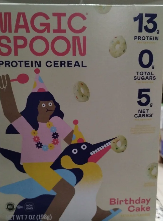Birthday Cake Protein Cereal by Magic Spoon - Tier A kids snack