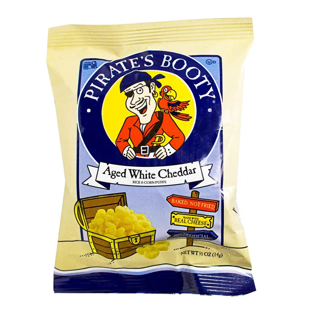Aged White Cheddar Mini Balls by Pirate's Booty - Tier B kids snack