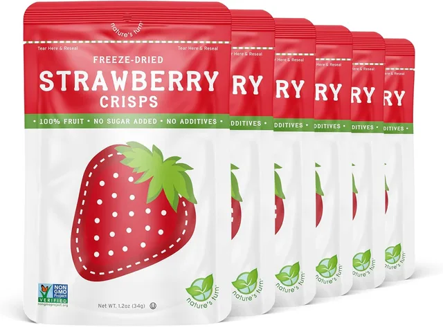 Freeze-Dried Strawberry Crisps by Nature's Turn - Tier B kids snack