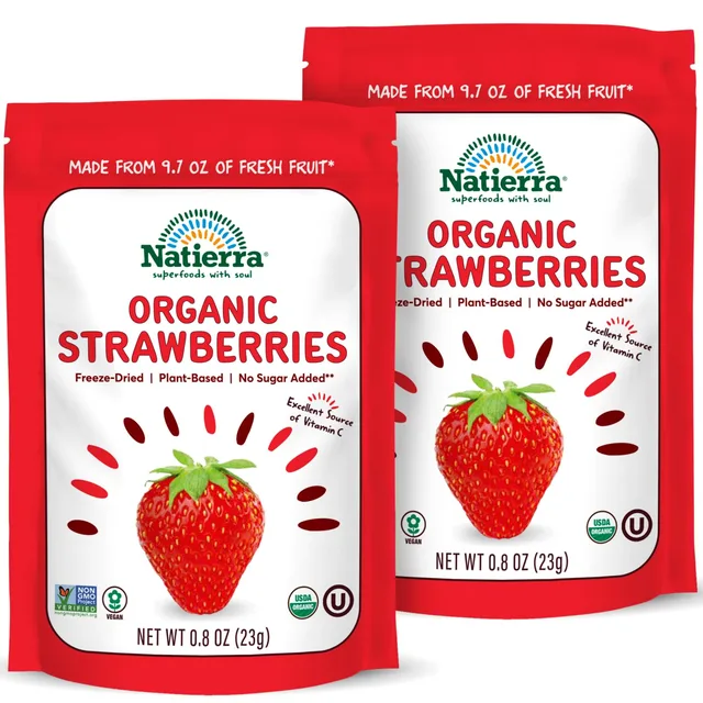 Organic Freeze-Dried Strawberries by Natierra - Tier B kids snack