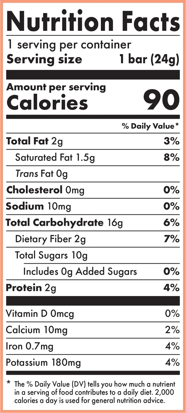 Peach Cobbler Kids Bar by Skout Organic - Tier B kids snack