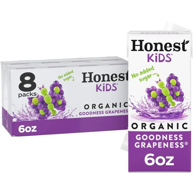 Honest Kids Goodness Grapeness Organic Juice Drink - 8pk/6 fl oz Boxes by Honest Kids - Tier B kids snack