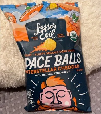 Space Balls, Interstellar Cheddar by LesserEvil - Tier B kids snack