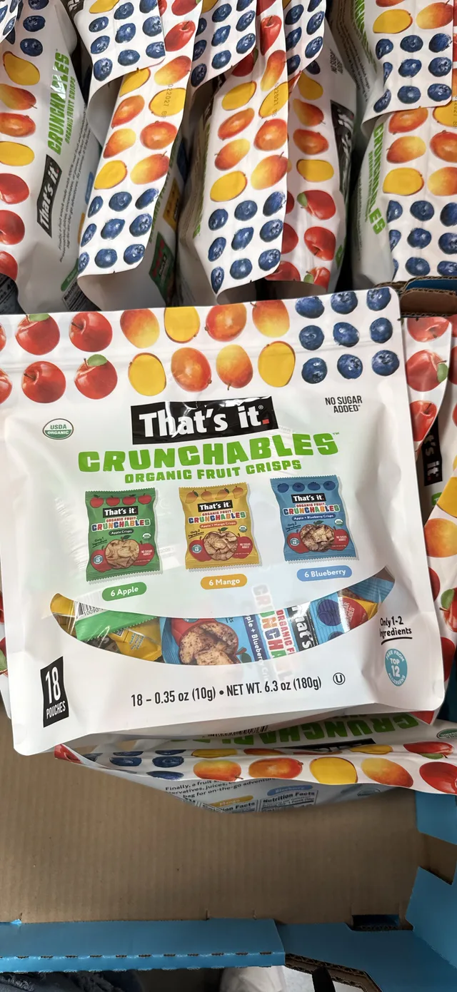 Crunchables Organic Fruit Crisps by That's It - Tier B kids snack