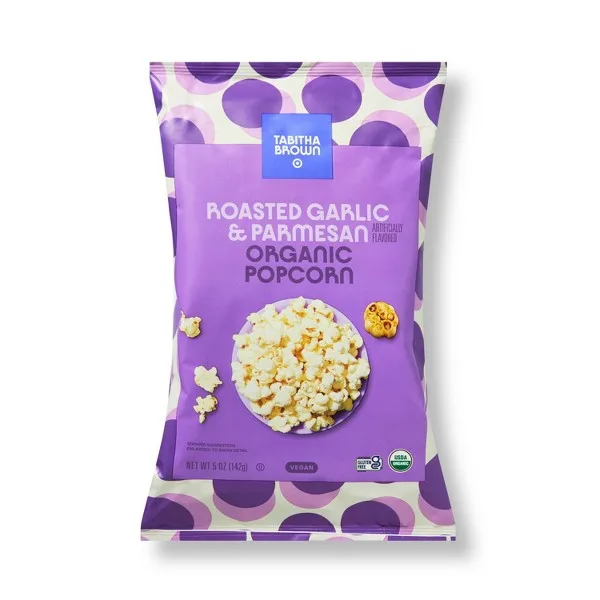 Simply balanced, organic popcorn, white cheddar by Target - Tier B kids snack