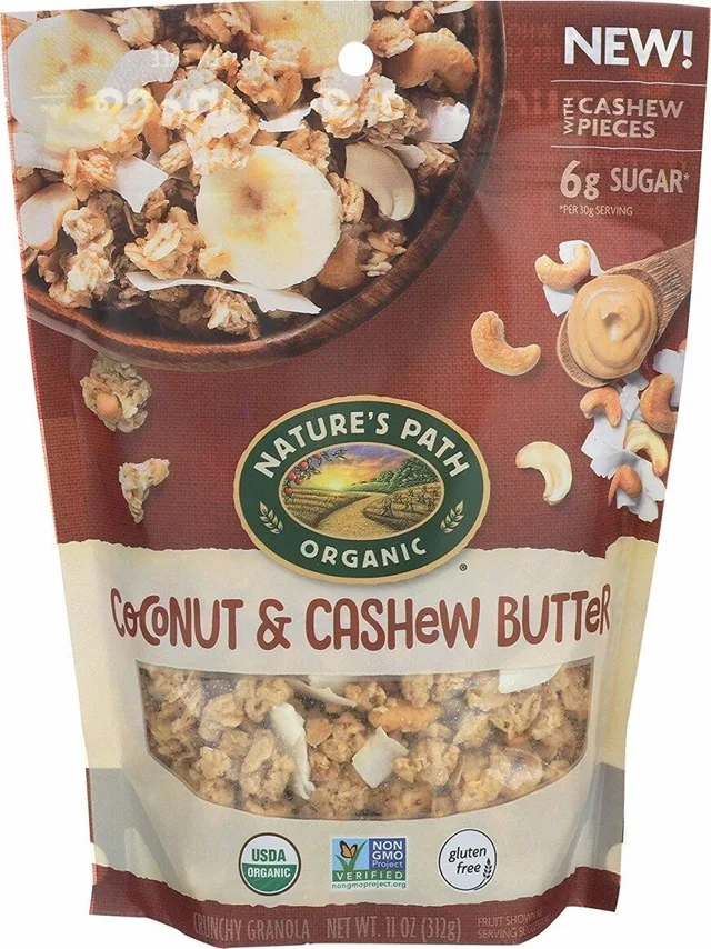 Coconut & Cashew Butter Granola by Nature's Path - Tier D kids snack