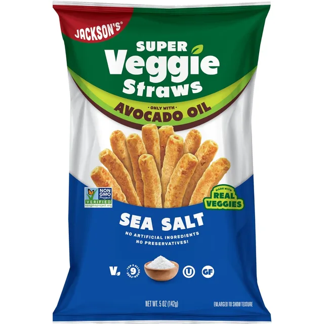 Super Veggie Straws Sea Salt by Jackson's - Tier B kids snack