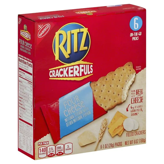 Ritz crackerfuls crackers four cheese 1x1 oz by Ritz - Tier C kids snack