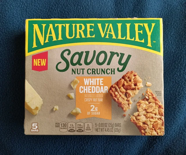 Savory Nut Crunch White Cheddar by Nature Valley - Tier C kids snack