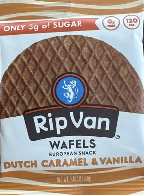 Caramel Filled Stroopwafel DUTCH CARAMEL & VANILLA by Rip Van - Tier C kids snack