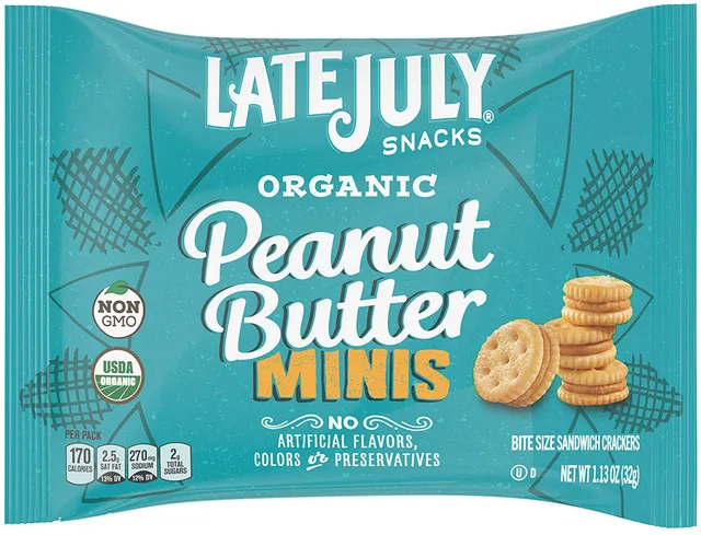 Organic mini bite size sandwich crackers by Late July - Tier B kids snack