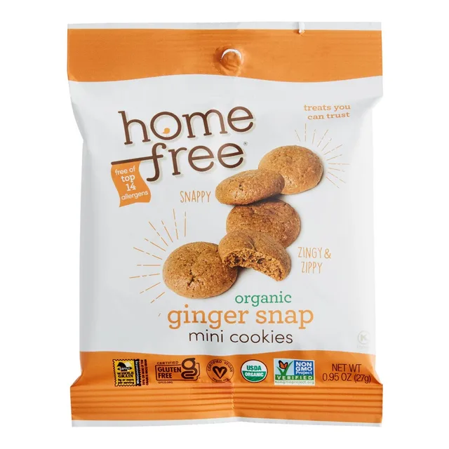 Mini Ginger Snap Cookies by HomeFree - Tier E kids snack