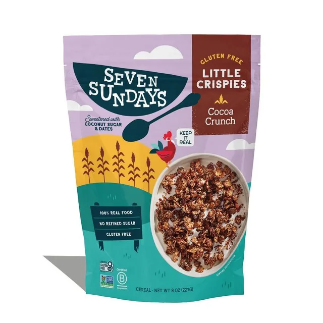 Seven Sundays Little Crispies Cocoa Crunch Gluten Free Breakfast Cereal by Seven Sundays - Tier C kids snack