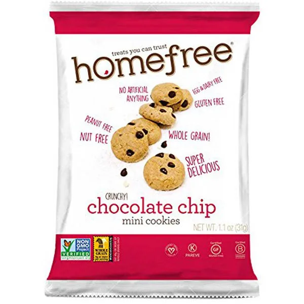 Mini Chocolate Chip Cookies by HomeFree - Tier E kids snack