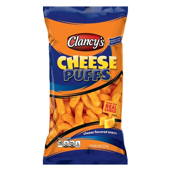 Cheese Flavored Puffs Snacks, Cheese by Clancy's - Tier B kids snack