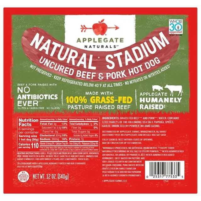 Applegate Naturals Organic Grass-Fed Beef Hot Dog by Applegate - Tier A kids snack
