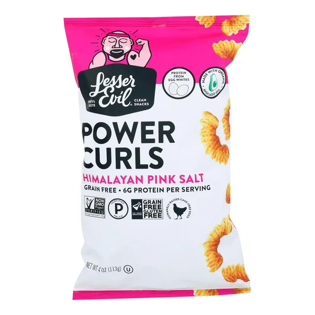 Power Curls Himalayan Pink Salt by LesserEvil - Tier A kids snack